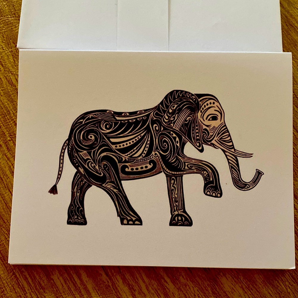 Eight custom note cards and envelopes